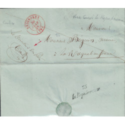 VAR - BRIGNOLES - EN ROUGE - EN FRANCHISE - CONTRESEING DU DIRECTEUR DES POSTES - ARRIVEE CURSIVE LA ROQUEBRUSSANE